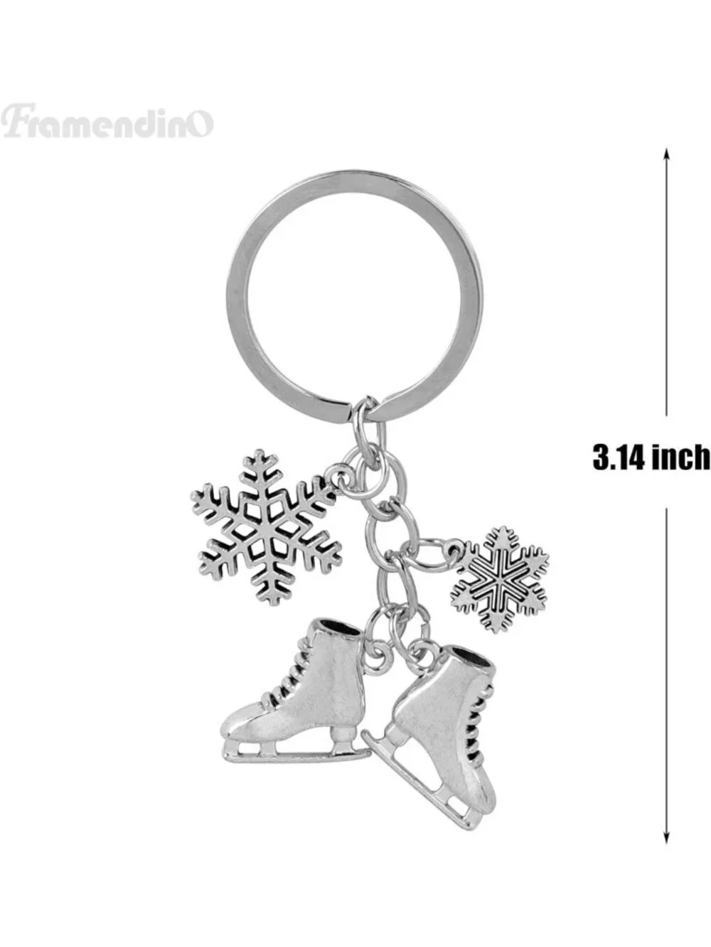 20 Pack Snowflake Ice Shoe Style Keychain Charms - Fun Accessory for All!